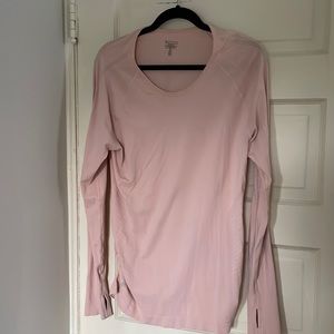 Athleta, Speedlight Seamless Top, Long sleeve, peach